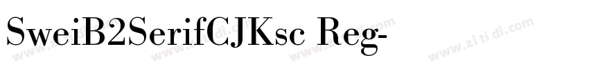 SweiB2SerifCJKsc Reg字体转换